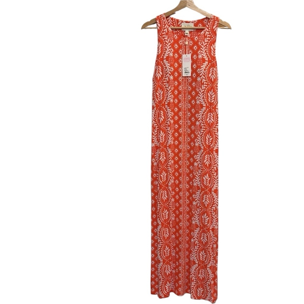 NWT Lilly Pulitzer Ulla Fitted Maxi Dress Flamingo Feather Harbor View SZ.SMALL - Picture 5 of 16